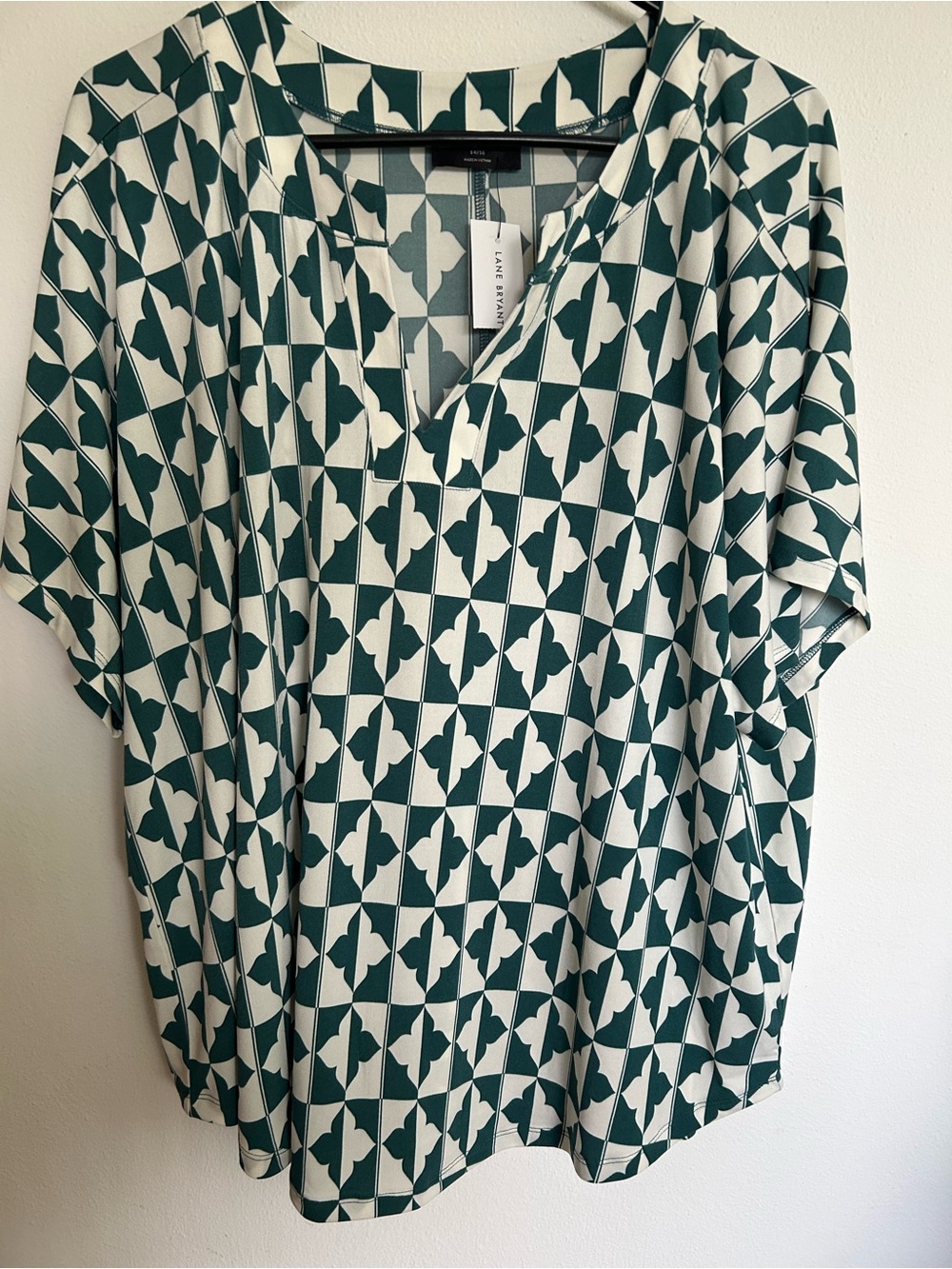 Lane Bryant Dolman-Sleeve Notch-Neck Top Size 14/16